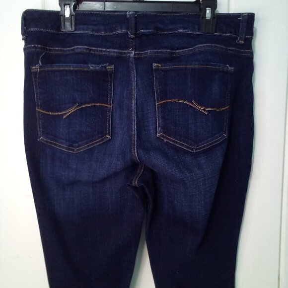 Lee Jeans Women 18 Long Curvy Fit Boot Cut Dark Wash Blue - Picture 13 of 16